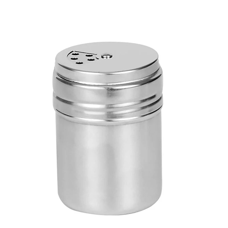 Multi-purpose Stainless Steel Seasoning Jar Toothpick Holder Salt Sugar Bottle Rotating Cover Spice Pepper Shaker Kitchen Gadget