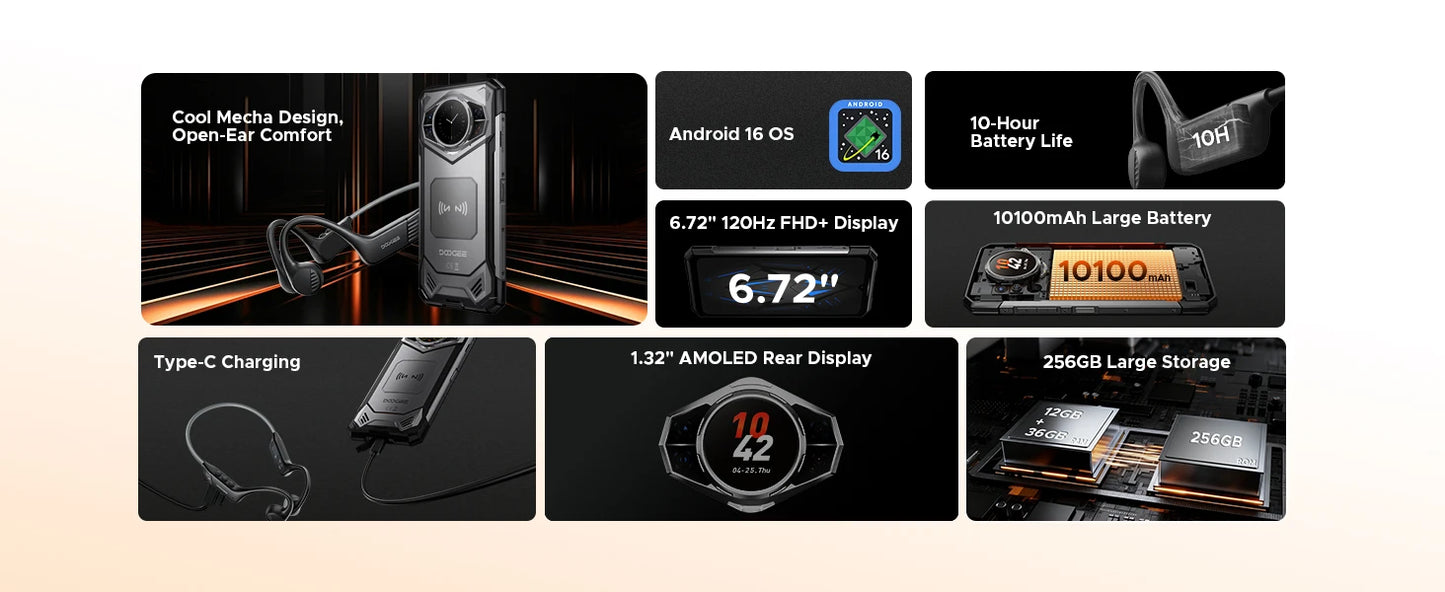 DOOGEE S200 Outdoor-Smartphone - 256GB Speicher 10100mAh Akku 6,7Zoll