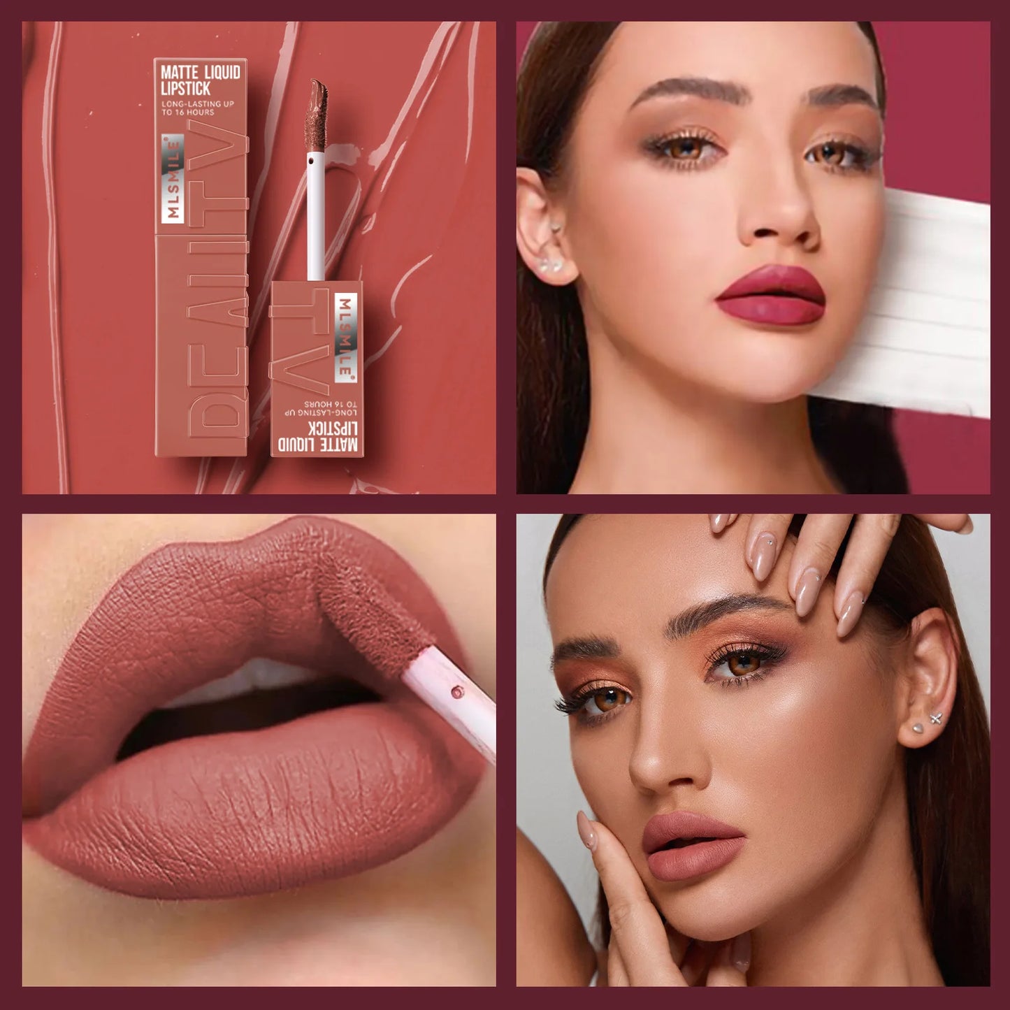 Pudaier Lipgloss Wasserdicht Langanhaltend - 6 Farben 6ml