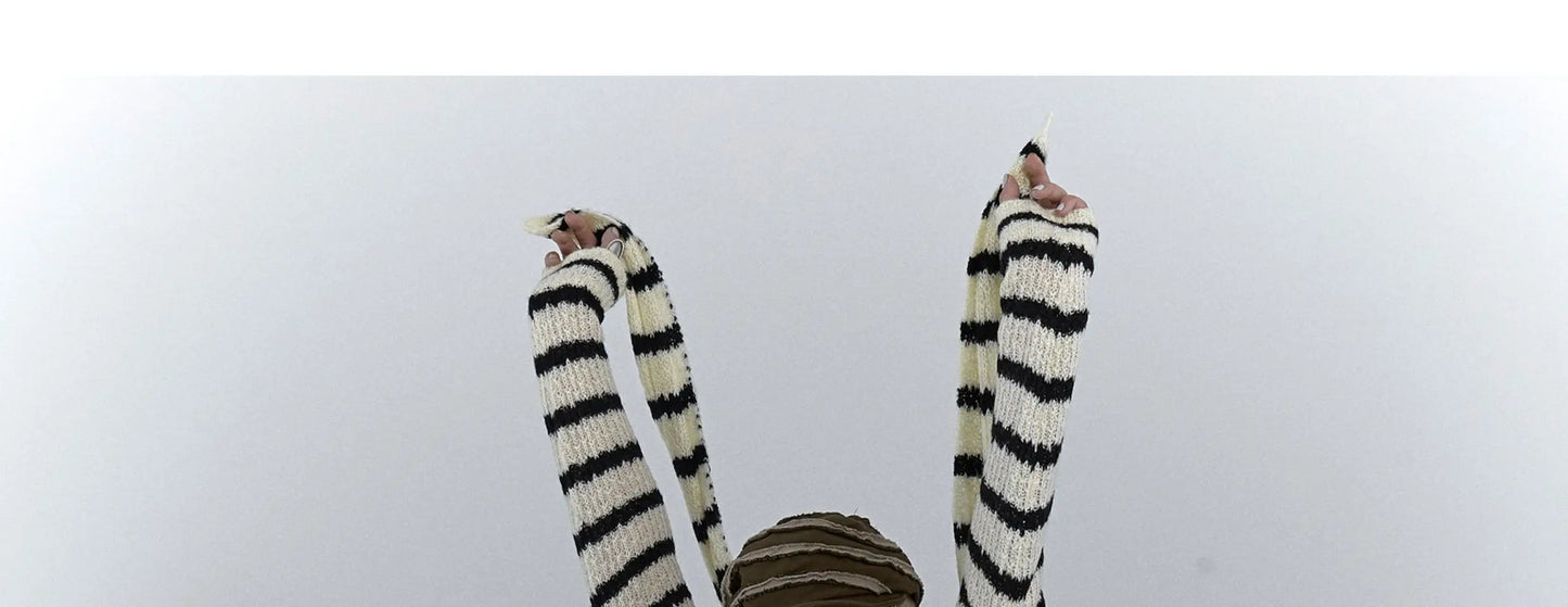 Karrcat Grunge Strickjacke Hollow Out - S/M, Vollarm