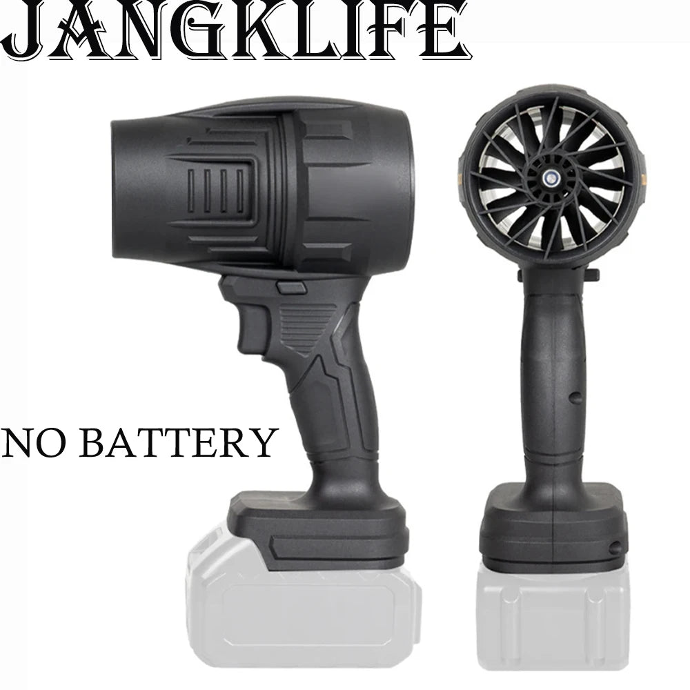 JANGKLIFE Turbo Fan Violent Air Gun Thrust Stepless Speed High Power Turbofan Leaf Blower Handheld Jet Fan for Makita Battery