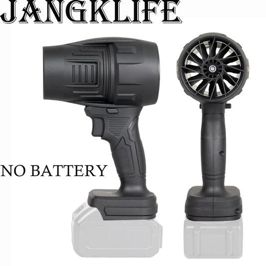 JANGKLIFE Turbo Fan Violent Air Gun Thrust Stepless Speed High Power Turbofan Leaf Blower Handheld Jet Fan for Makita Battery