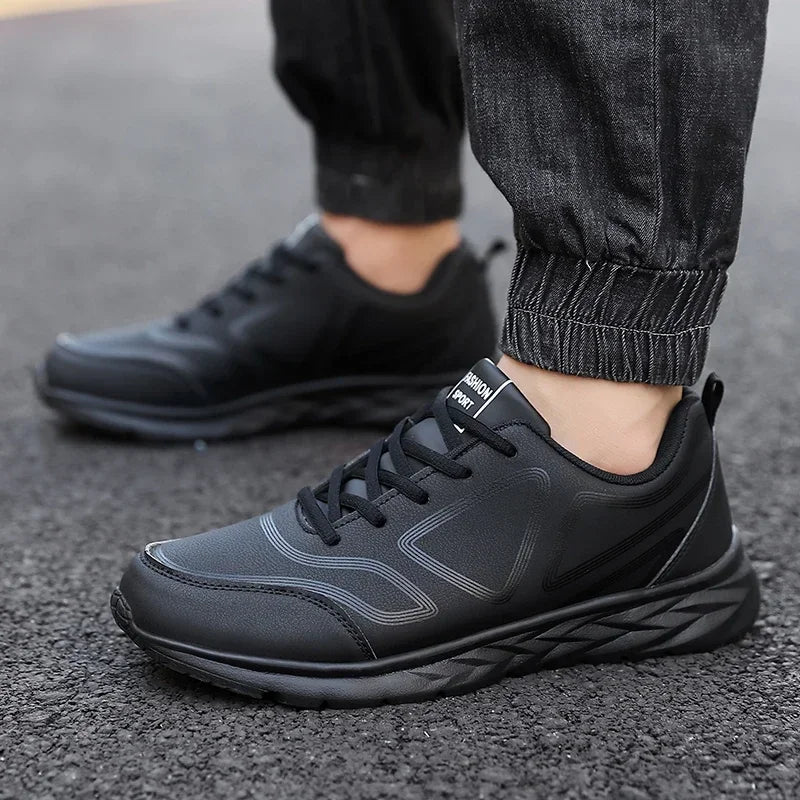 Sneakers Men Casual Shoes Comfotable Lightweight 2025 New Men High Quality Running Shoes Outdoor Waterproof Leather Sport Shoes
