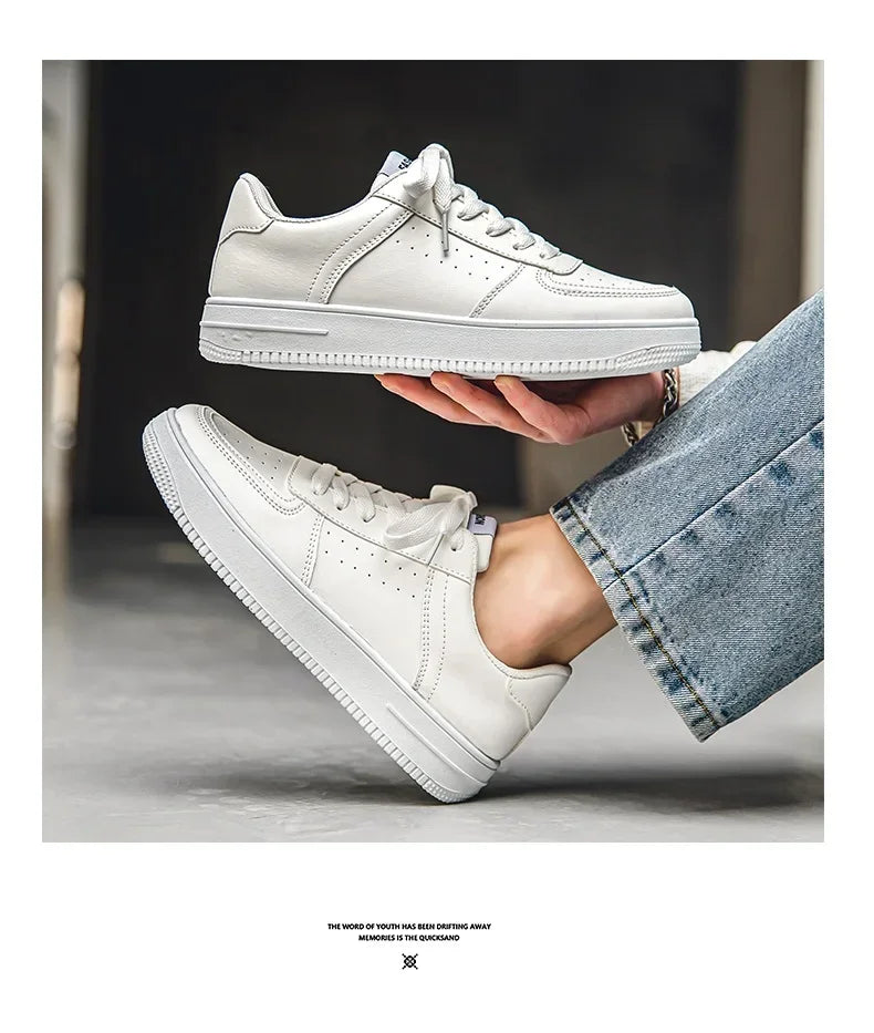NKLSA Sneaker Atmungsaktiv - Dicke Sohle Weiß Größe