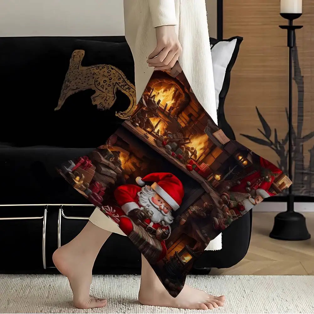 Merry Christmas Pillow Gift Home Office Decoration Bedroom Sofa Car Cushion Cover Case 45x45