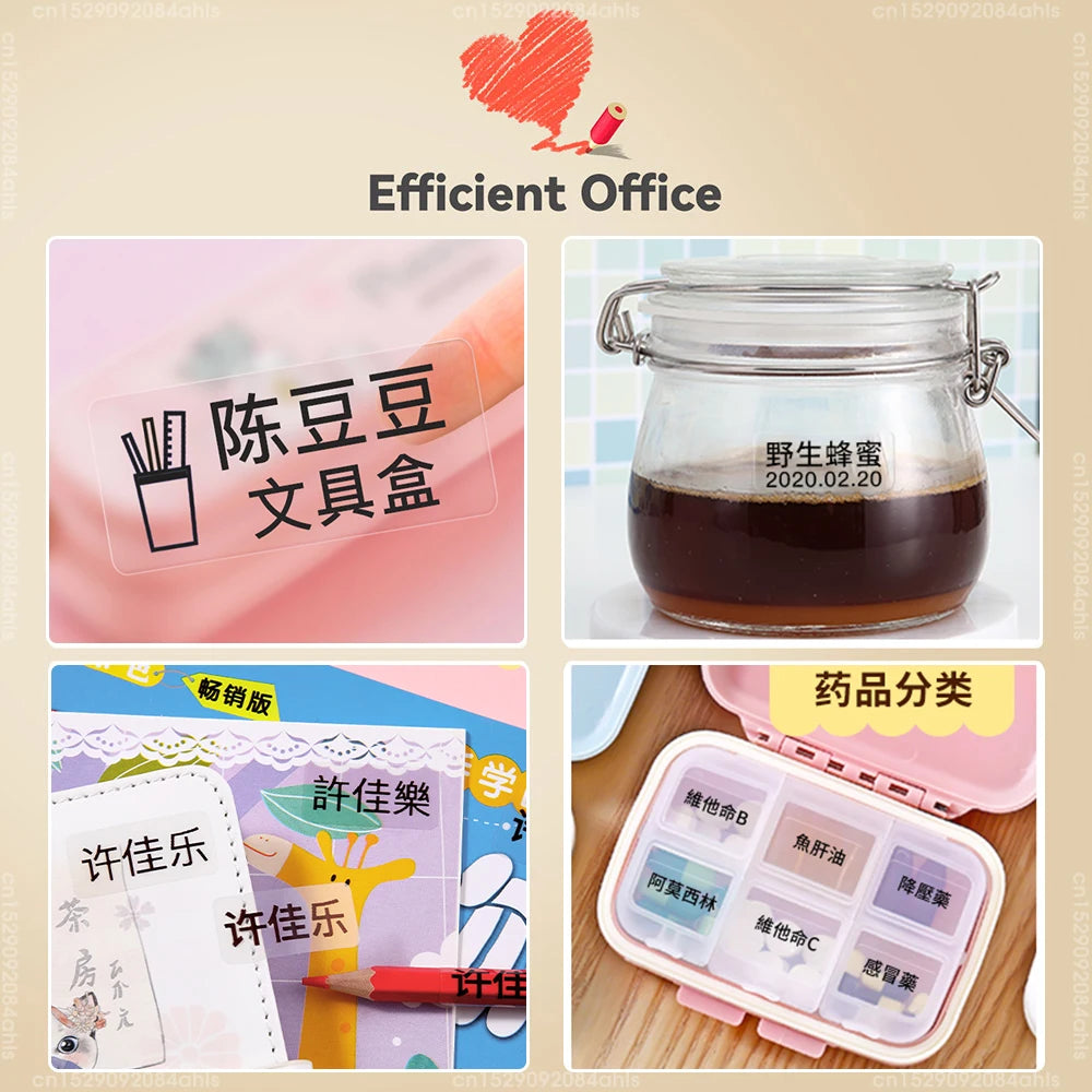 Label-Drucker 2025: Mini-Thermal P15 Portable-Bluetooth - Adhesive Sticker Inkless Collection