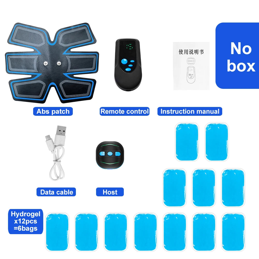 Electric Muscle Stimulator EMS Abdominal Hip Trainer  Fitness Training Home Gym Body Slimming Waist Trainer Loss Massager