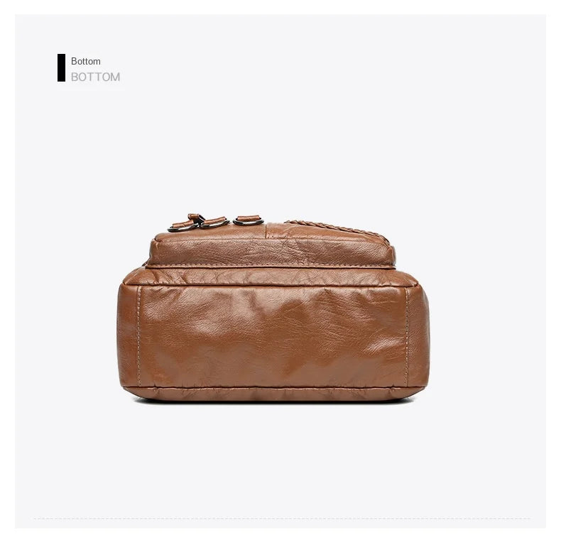 Geantă de umăr Crossbody nouă, din piele spălată moale, geantă mini pentru femei, geantă versatilă