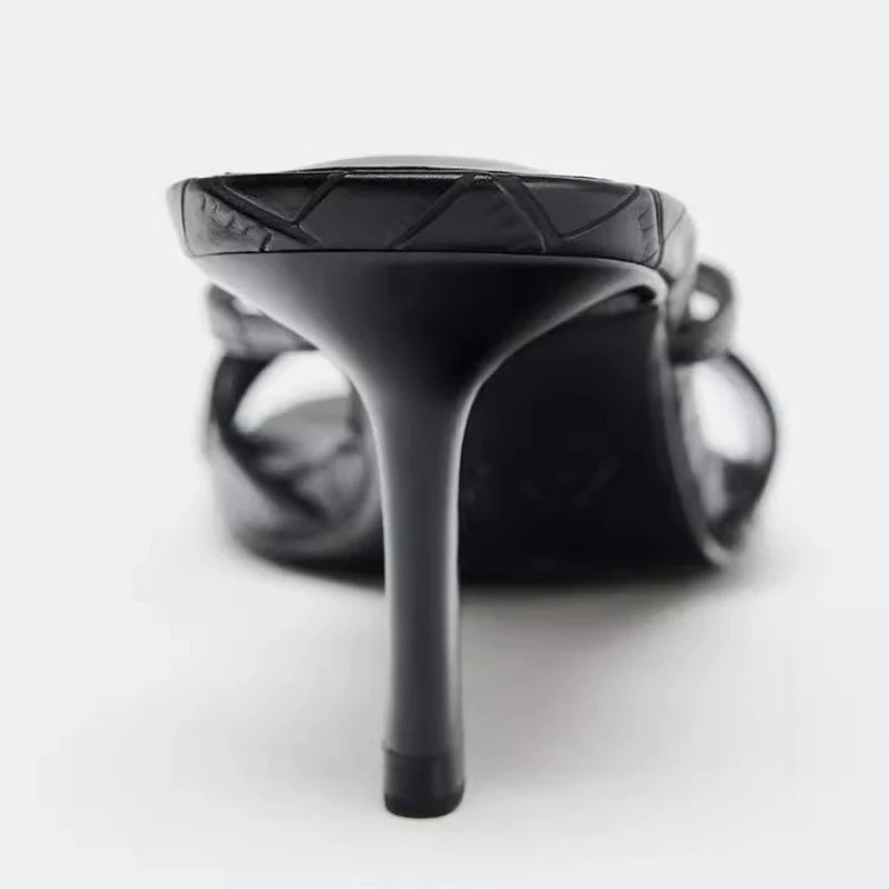 Sexy Women's High Heels Slippers Designer Heeled Shoes 2025 Summer Fashion Sandals Pumps Shallow Slides Stilettos Mujer Zapatos