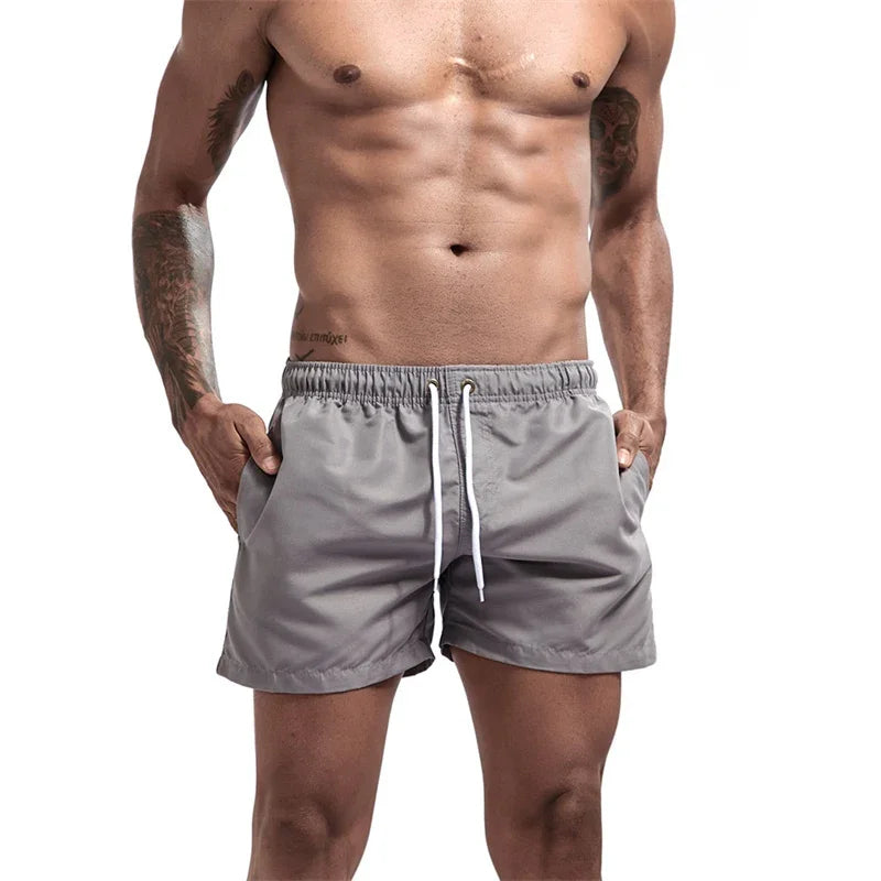 Herren Schwimmhose Taschen Mesh-Futter Schnelltrocknend Casual Board Shorts