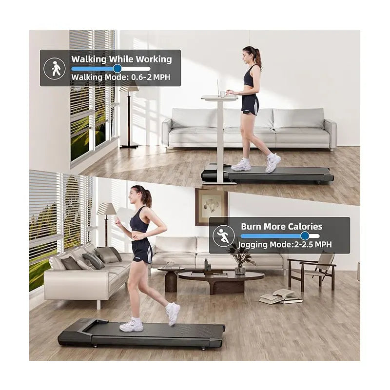 Superun Walking Pad Laufband 2.2HP - 2-in-1 Portabel Under-Desk Heimtrainer für Büro & Zuhause