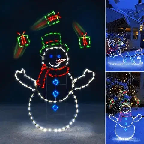 1-3PCS Christmas Glowing Snowman Decoration for Window Display Holiday Scene Decor Festive Ornament Craft Home Décor