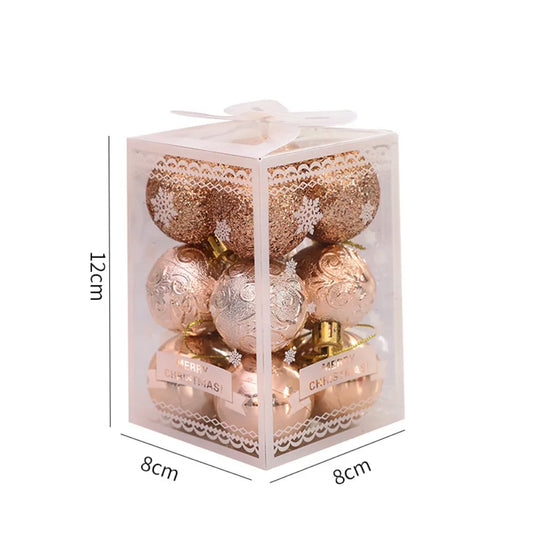 Choice Kugeln 12er Set - Kunststoff-Weihnachtskugeln 4 cm, 9 Farben