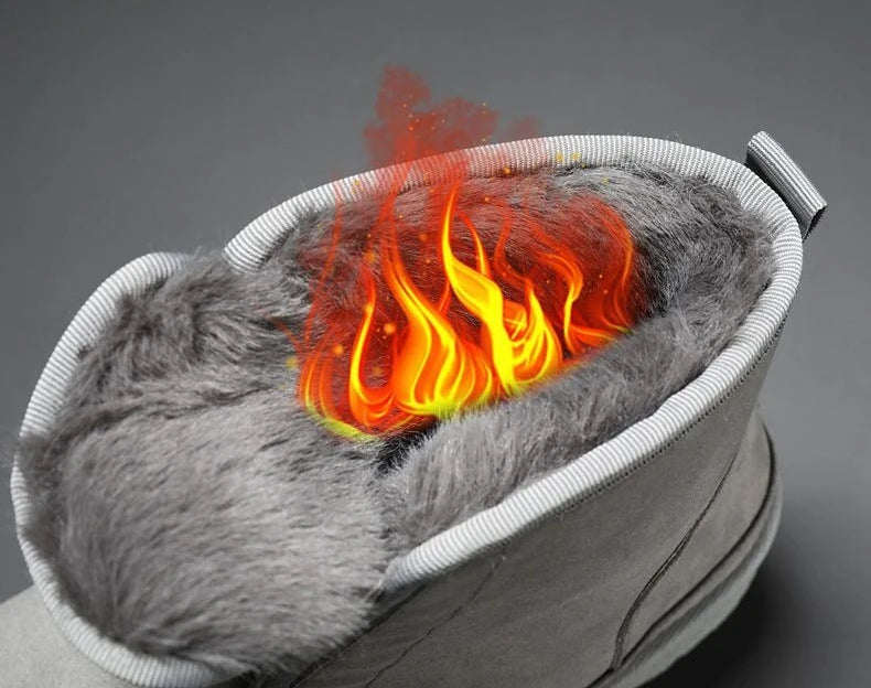 Ghete de iarnă Shangkaka, căptușite călduros - fermoar, căptușeală din pluș, talpă antiderapantă