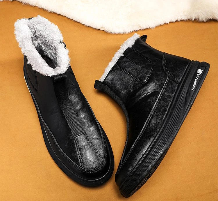 Ghete de zăpadă impermeabile Shangkaka - Ghete până la gleznă cu fermoar, înălțimea tocului 1-3 centimetri