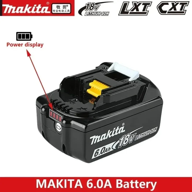 Authentic Makita 18V 6Ah rechargeable power tool battery with LED lithium-ion substitute LXT BL1860B BL1860 BL1850 charger