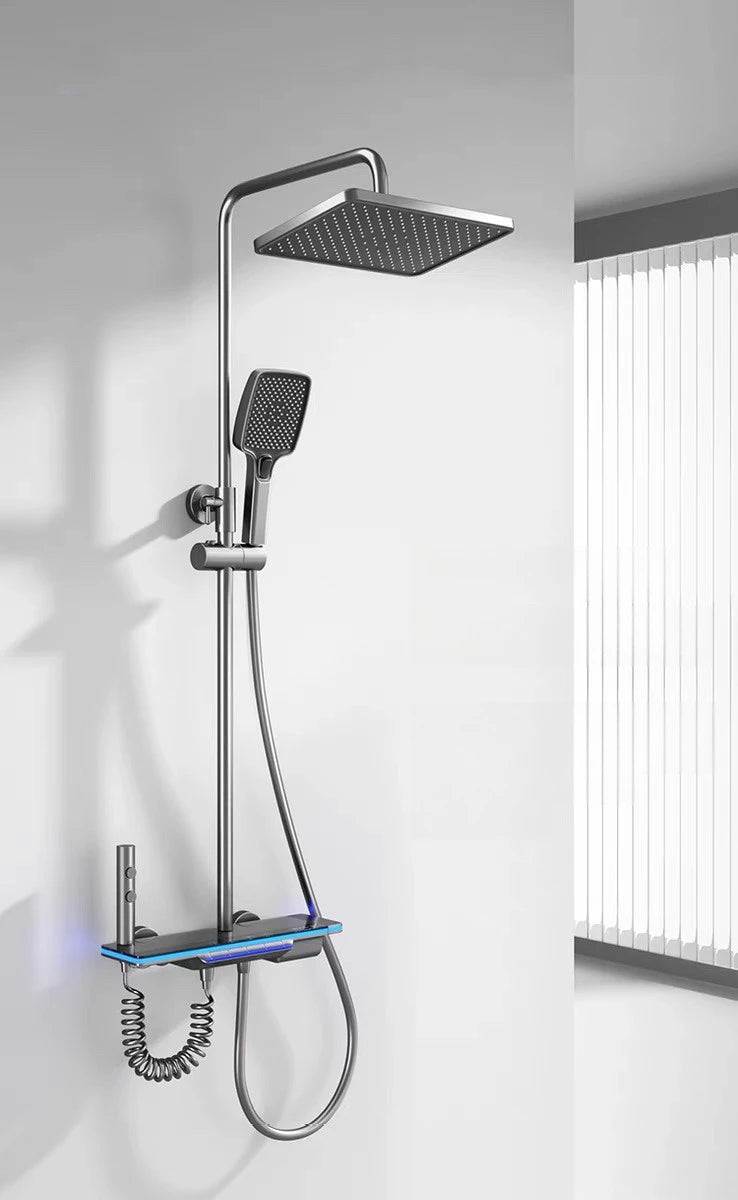 Goy Duschset LED Anzeige - Durchfluss 8 L Leistung 9 W Maße 1200x200