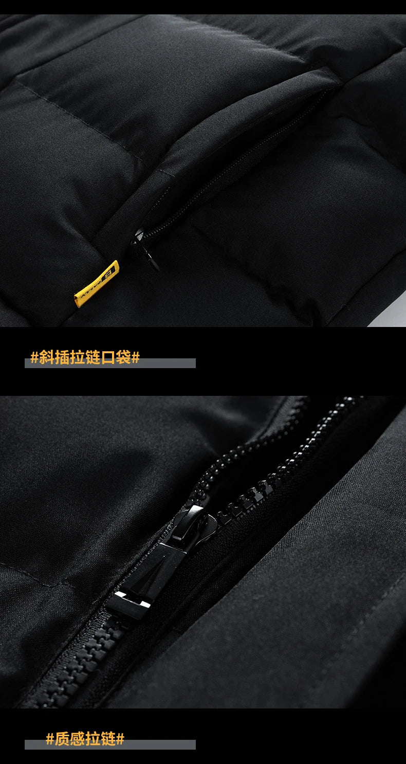 MAINKULCN Gepolsterte Kapuzenweste - Reißverschluss, Fleece-Fütterung, Größe 9XL 10XL