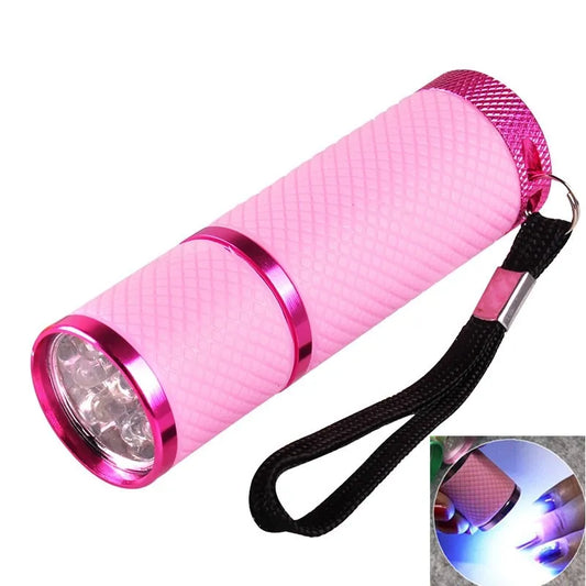 Portable Nail Cure LED Light Lamp 4-Colors Flashlight Gel Curing Lamp UV Currency Detector Lamp Nail Dryer Manicure lamp #LD012#