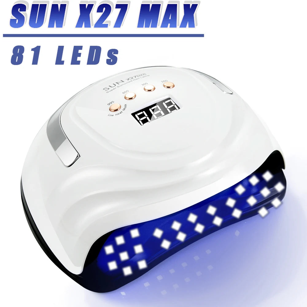 SUN X27 Nail Lamp Nail Dryer For Manicure 81 Leds UV Light Quick Cure Autosense Nail Lamps