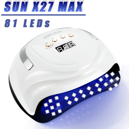 SUN X27 Nail Lamp Nail Dryer For Manicure 81 Leds UV Light Quick Cure Autosense Nail Lamps