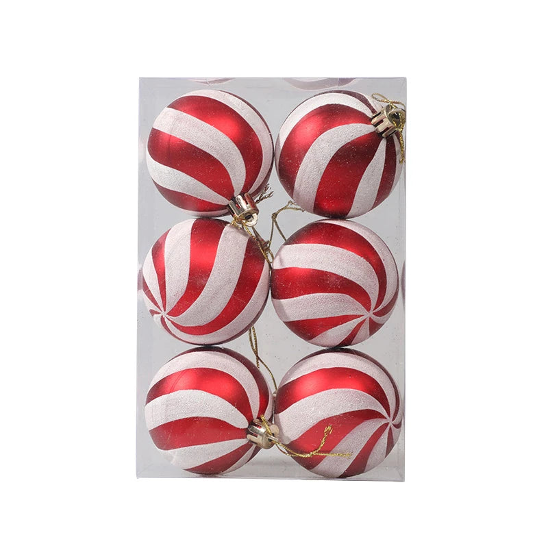 Choice Weihnachtskugel Glitzernd - Inhalt 6er Pack, Ø 6 cm Glas