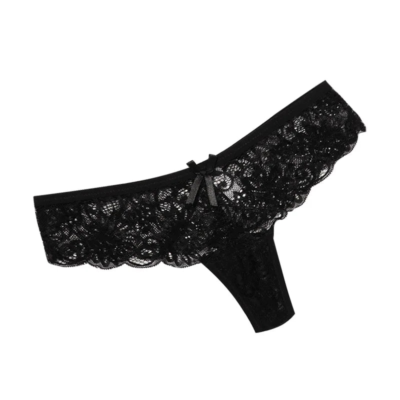 Women's Panties Elegant Lace Transparent Underwear Hollow Out Female Low Waist Briefs Breathable Lingerie Intimates Underpants