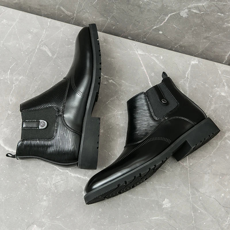 Golden Sapling Chelsea Boots Slip On - Knöchelhoch, EU Größe 42, Flacher Absatz Bequem
