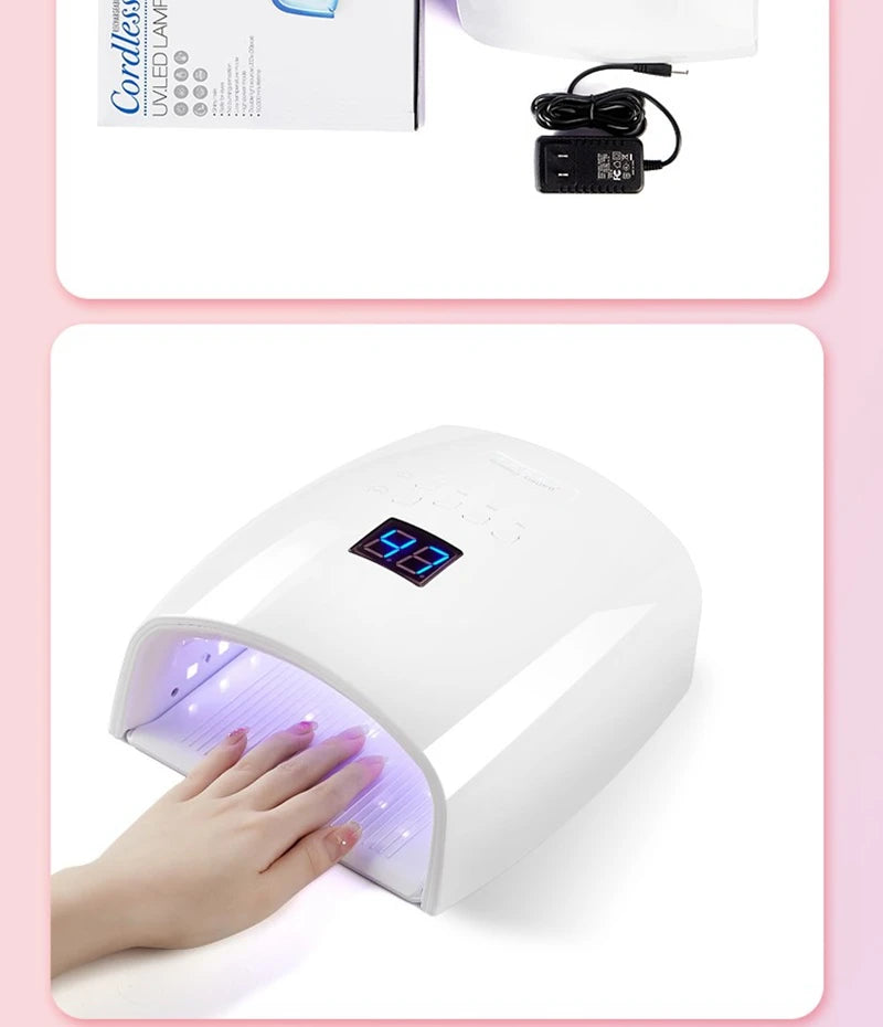 Rechargeable UV LED Lamp for Nails Wireless Gel Polish Nail Dryer Pedicure Manicure Light Cordless LED Nail Lamp For Manicure