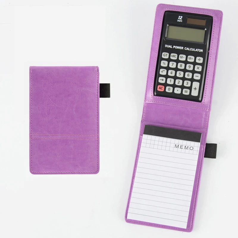 Portable PU Leather A7 Multifunctional Notebook Business Office Notebook with Calculator