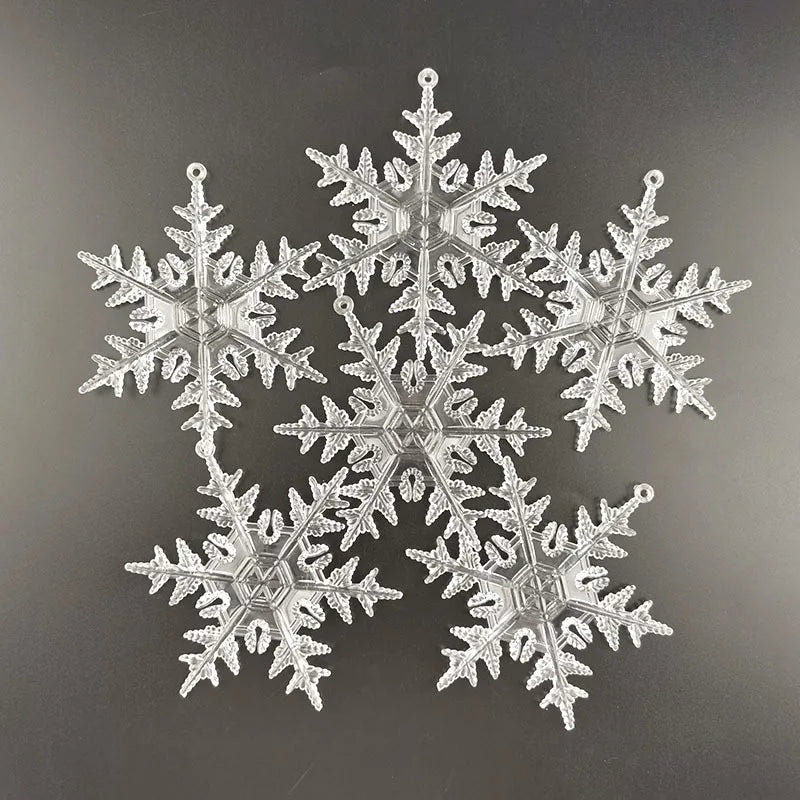 RIBBON HOUSE IA5 Schneeflocken Anhänger - Kunststoff, 6 Stück