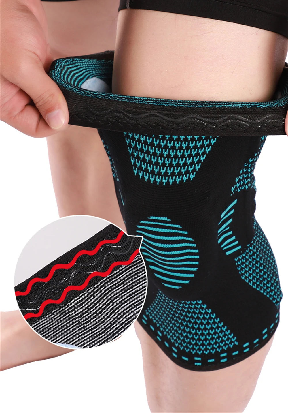 PatellaPro Knie Patella Protektor Silikon - Kompression Gr M