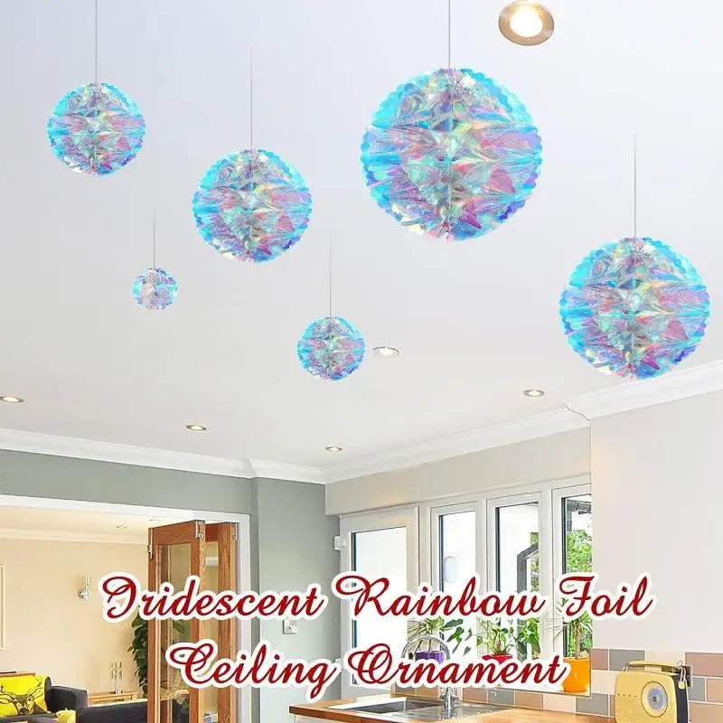 CN Irideszierende Wabenball Deko - Kunststoff 6er Set Größe variabel