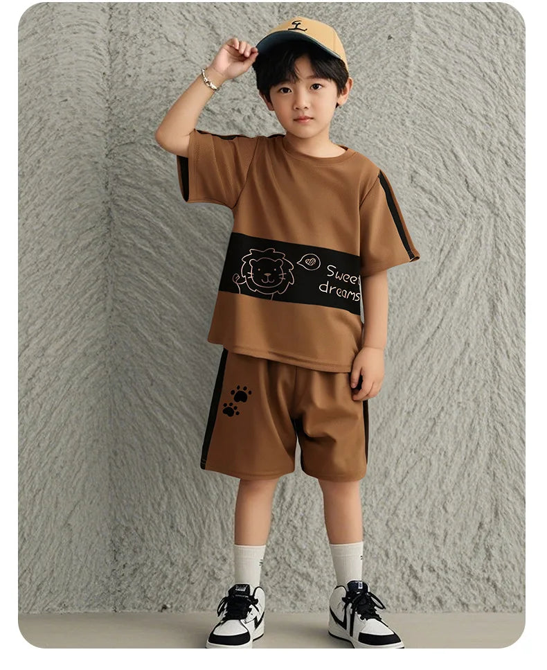Children's Sets Kids Clothes Boys Girl Top +short 2pcs Short sleeve Baby Striped Clothing Toddler Tee Tracksuits Fashion Outfits
