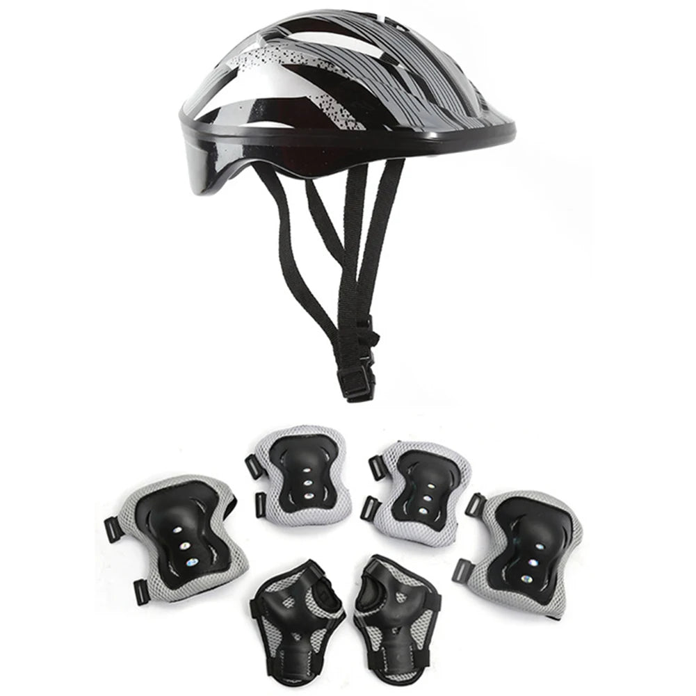 JOCESTYLE Skate Schutzset Verstellbar - Helm 48-55cm ABS