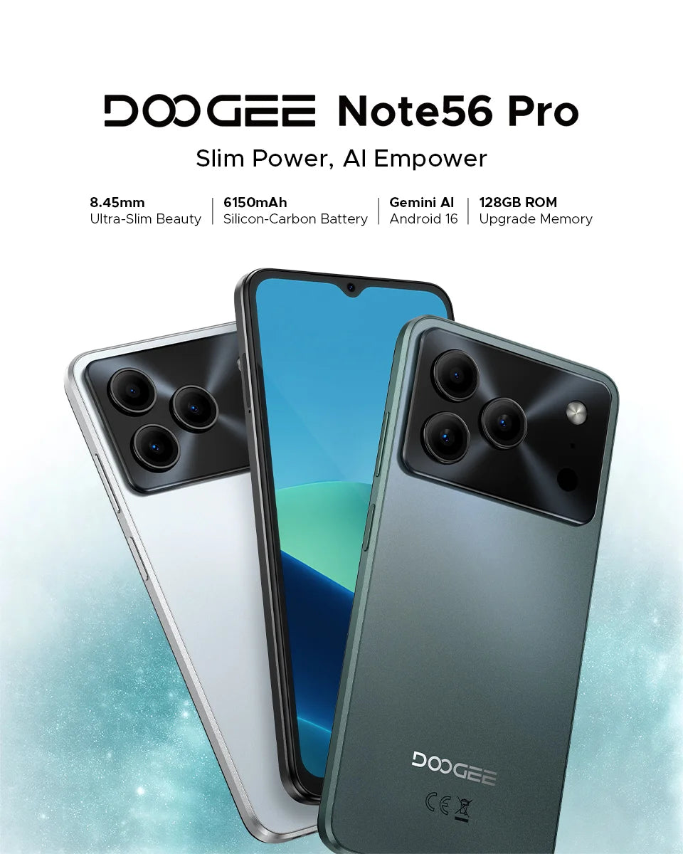 DOOGEE Note56 Pro Großer Akku - 6150 mAh, 6,56 Zoll, 90 Hz