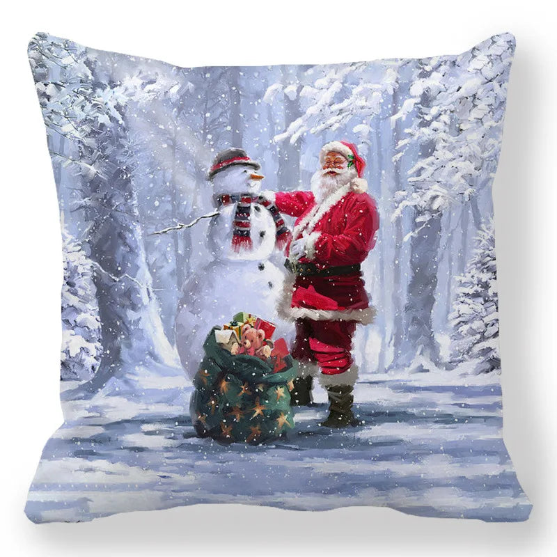 2025 New Year Christmas pillow case 30*50cm,40*40cm,45x45cm, cushion cover home Christmas decoration pillow case