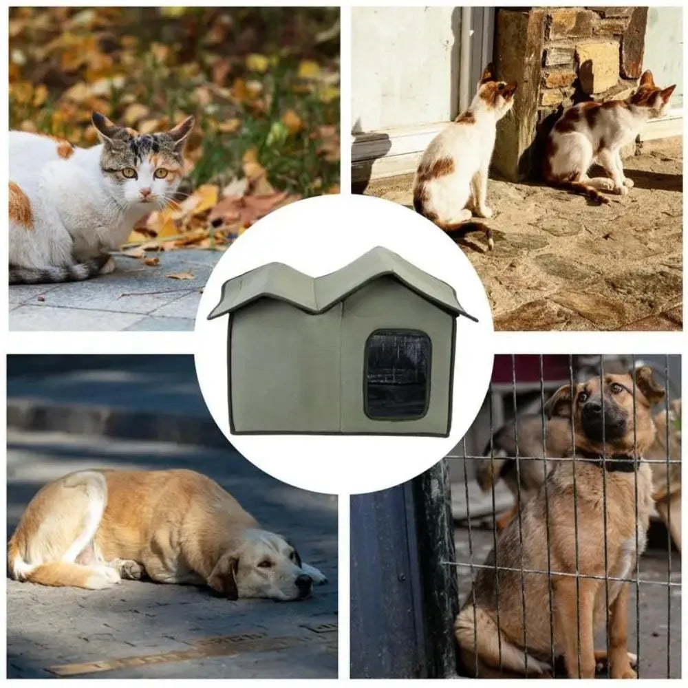 Outdoor Cat House Detachable Roof Design Pet Bed Waterproof Large Space Breathable Easy To Disassemble Cat and Dog Universal Bed