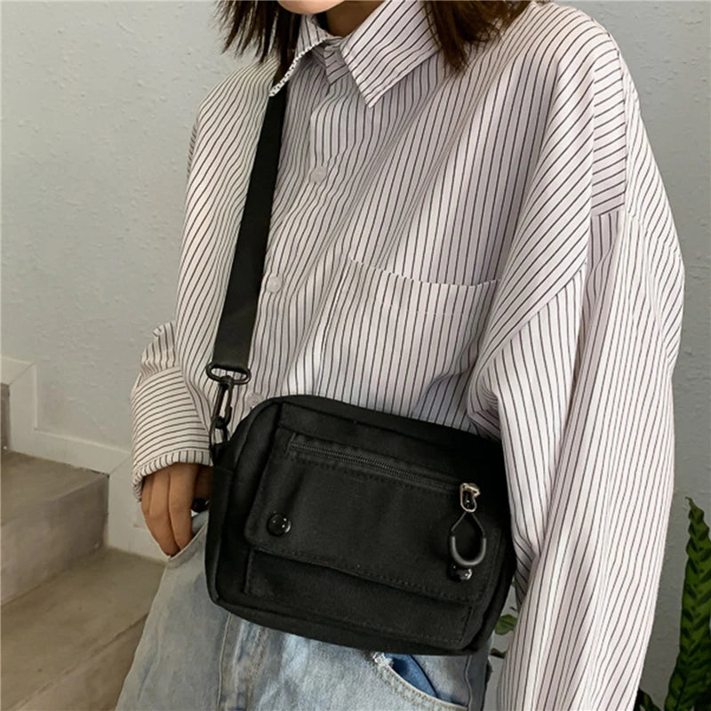 Umhängetasche 2025: Canvas Casual Versatile Fashion - Large Capacity Mobile Phone Coin Purse Women Collection