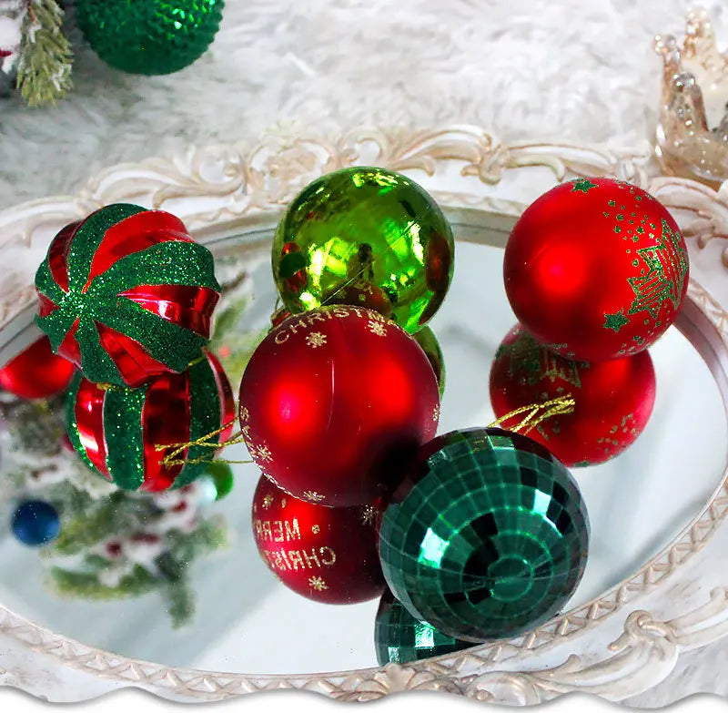 Neues Weihnachtsball-Set Handbemalt - Kapazität 40 Stück Ø6 cm