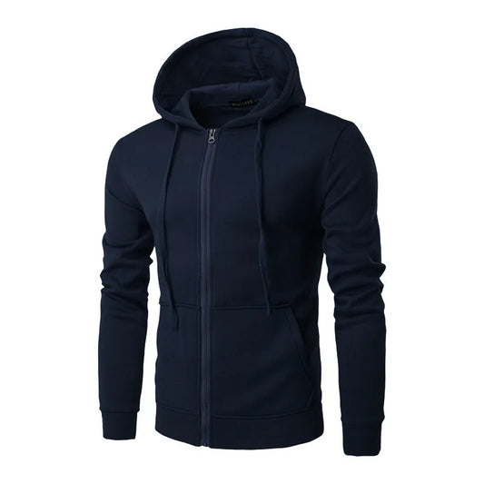 Herbst Hoodie Slim Fit - Langarm, Slim, Gr. M-L, Strick