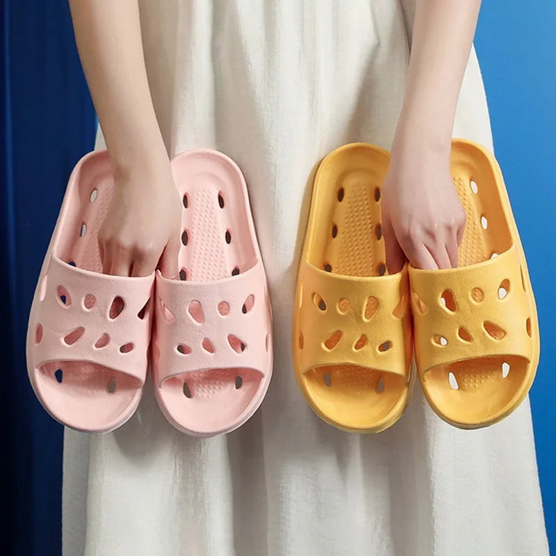 Frauen Dick Plattform Cloud Hausschuhe Sommer Strand Eva Weich Sohle Slide Sandalen Freizeit Männer Damen Innen Badezimmer Anti-Rutsch Schuhe