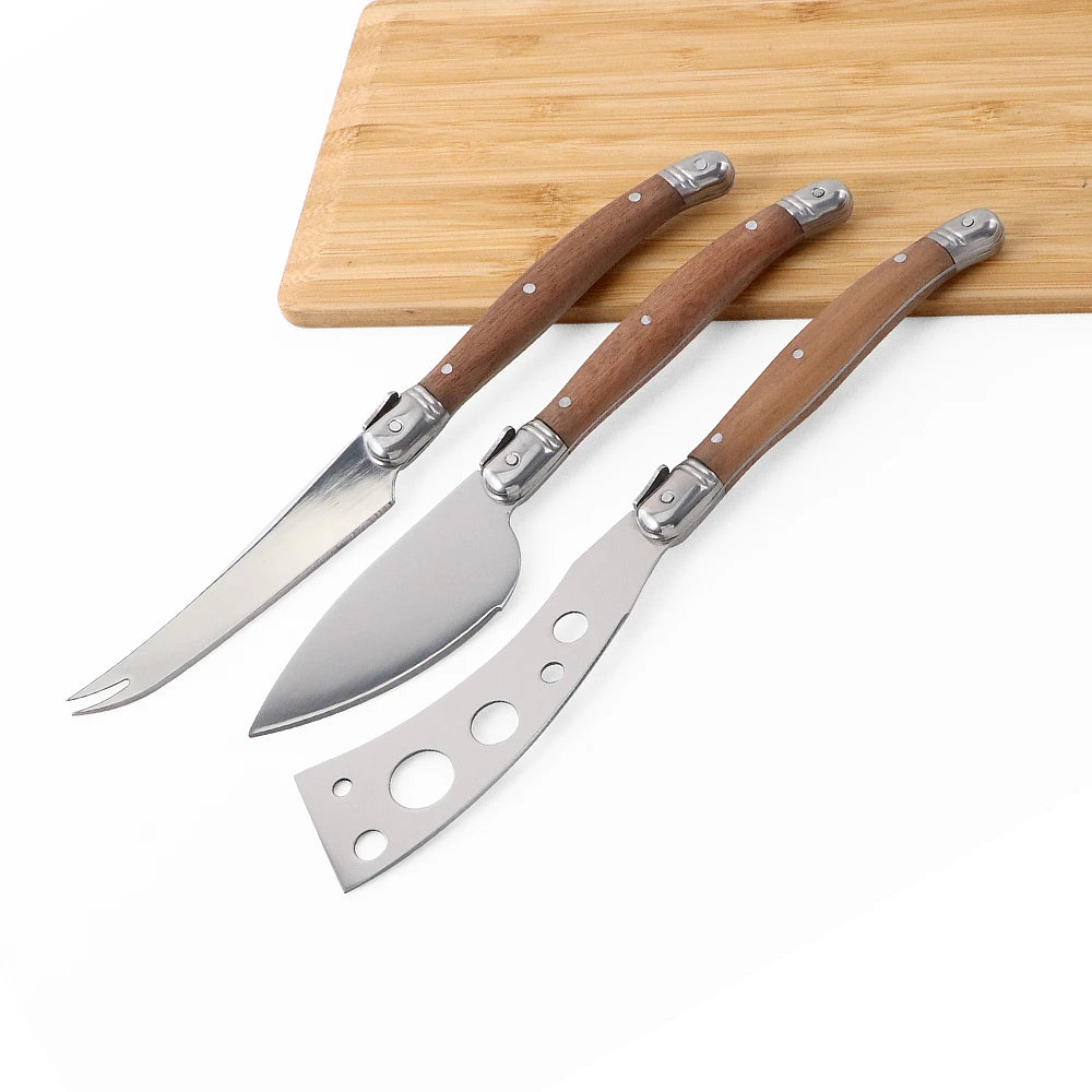 Jaswehome SPS-CT032B Laguiole Käsemesser - 5tlg 2CR14 Holz