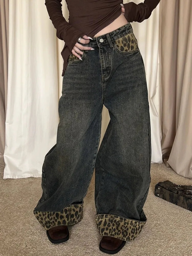 Nomikuma Jeans Leopard Retro - Größe S-XL Denim Regular