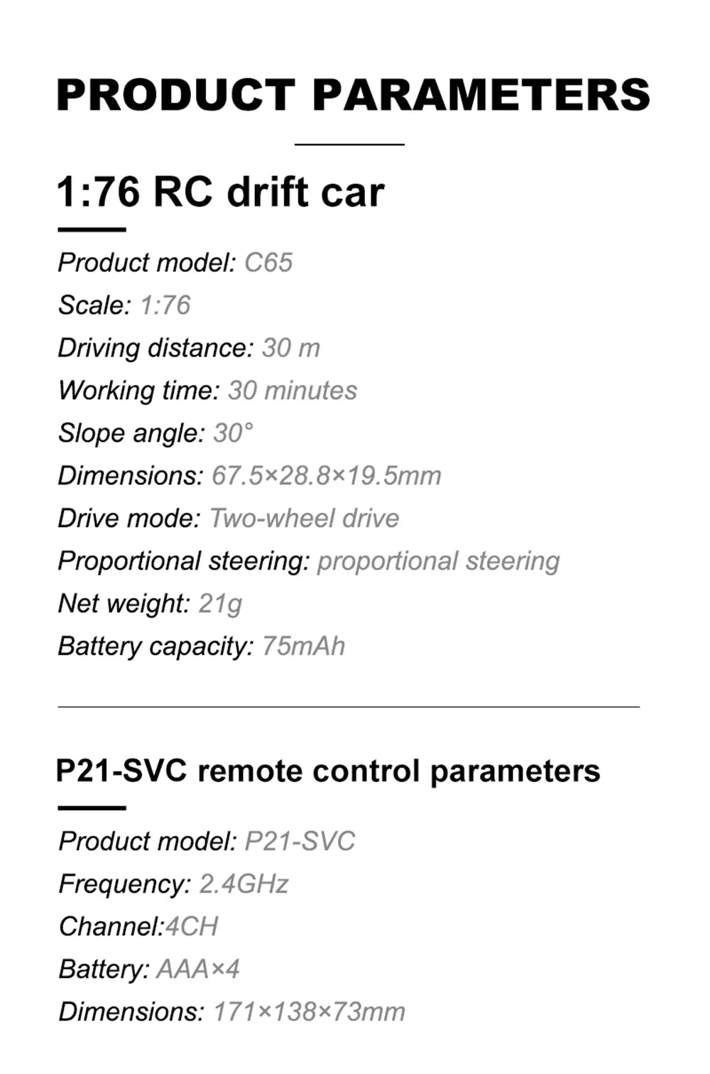 Turbo Racing 1:76 C65 Drift RC Auto Mit Gyro Radio Voll Proportional Fernsteuerung Spielzeug RTR Desktop Spielzeug Für Erwachsene Und Kinder