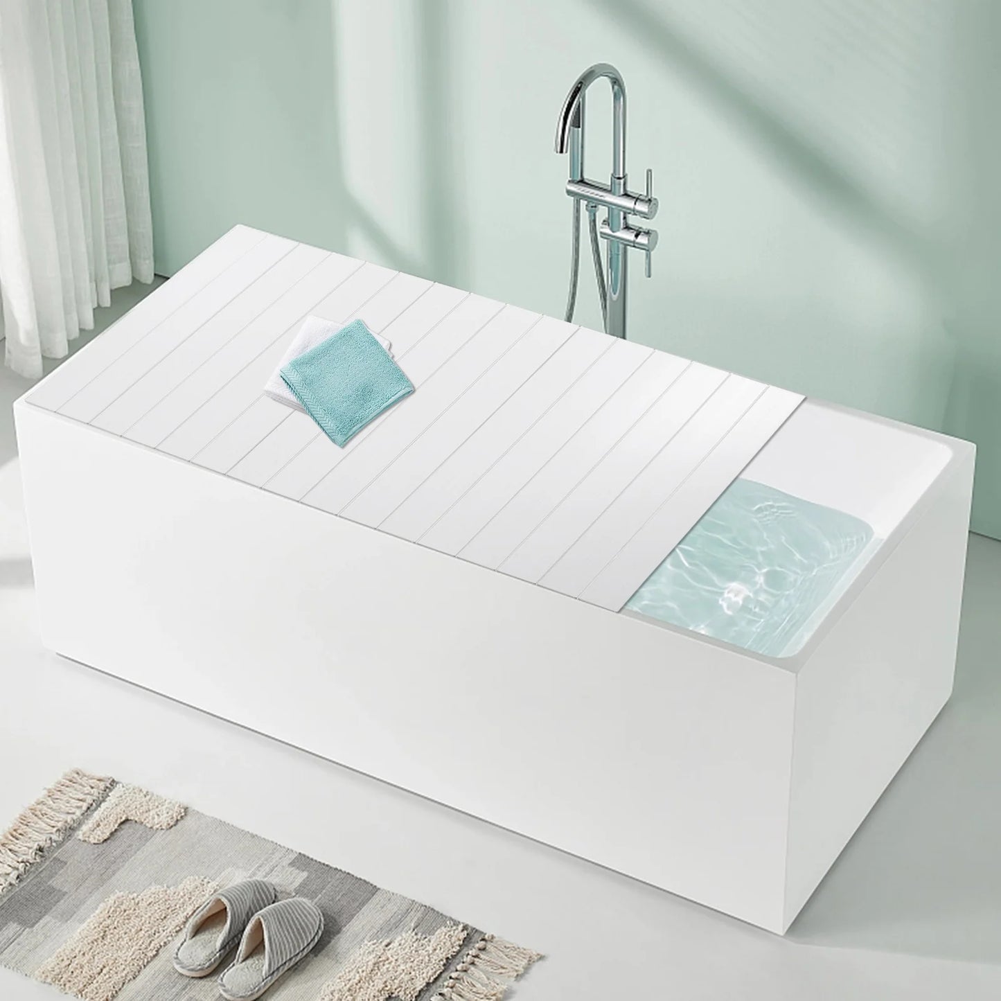 NONEM Badewannenabdeckung Faltbar PVC Größe 170x70 cm