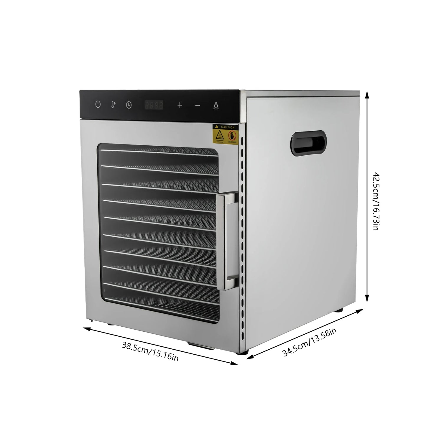 DörrPro SS-10H Dehydriergerät - 10 Einsätze 800W Kompakt Maße by Golden Bridge Store