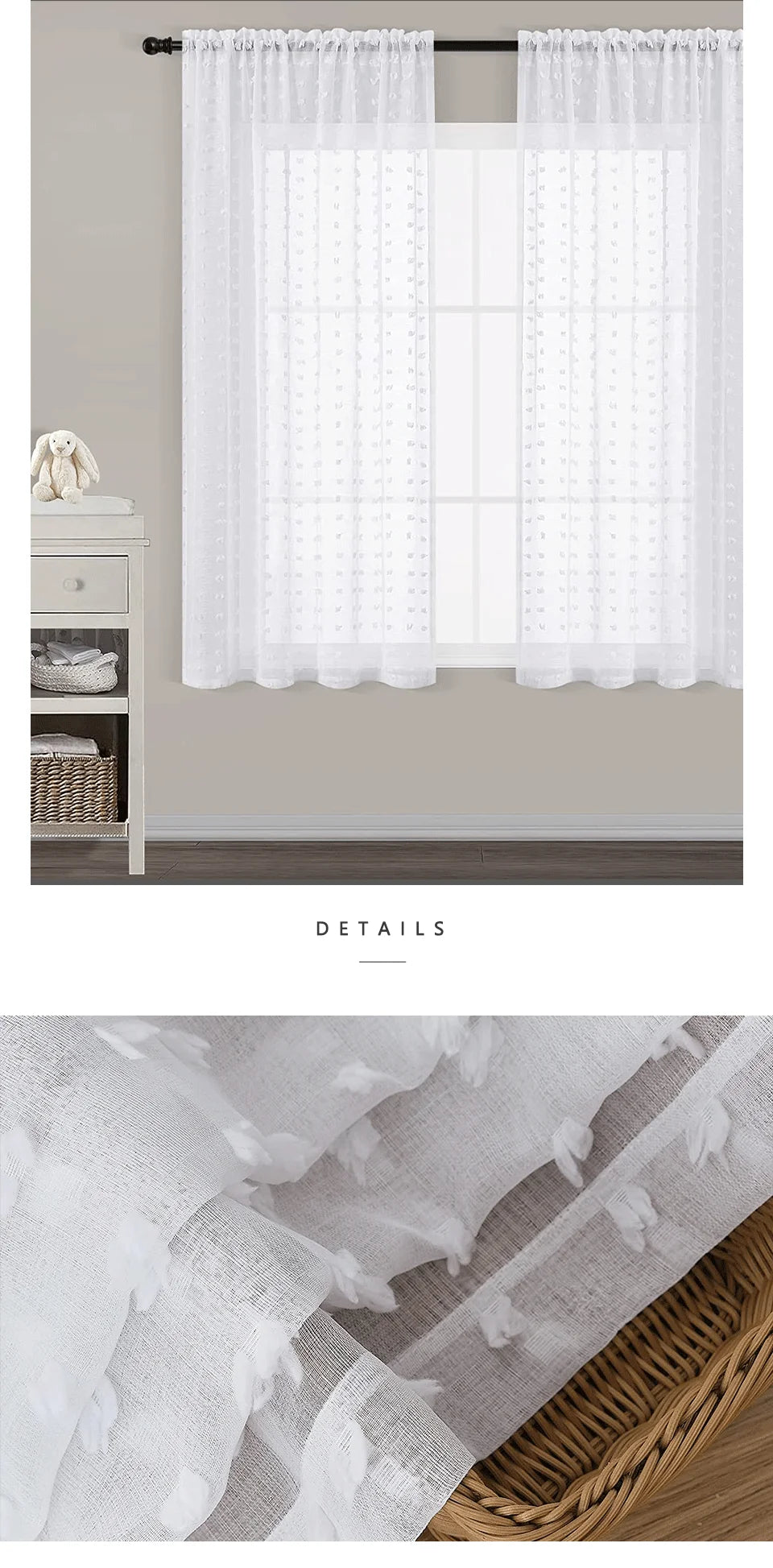 Cute Style White Short Curtains For Living Room Bedroom Curtains For Chic Girls Kids Window Kitchen Bathroom Camper Small Drapes