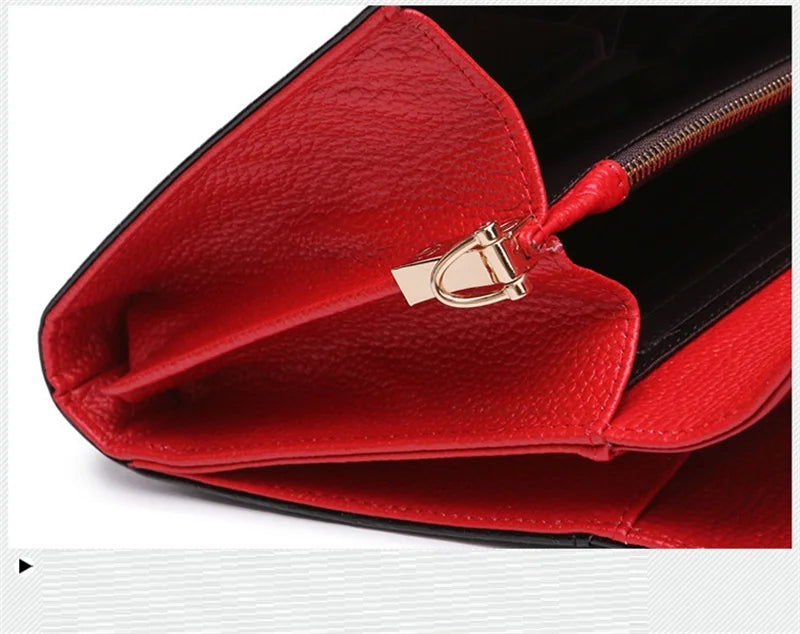 Crocodile pattern leather bag women cowhide shoulder clutch