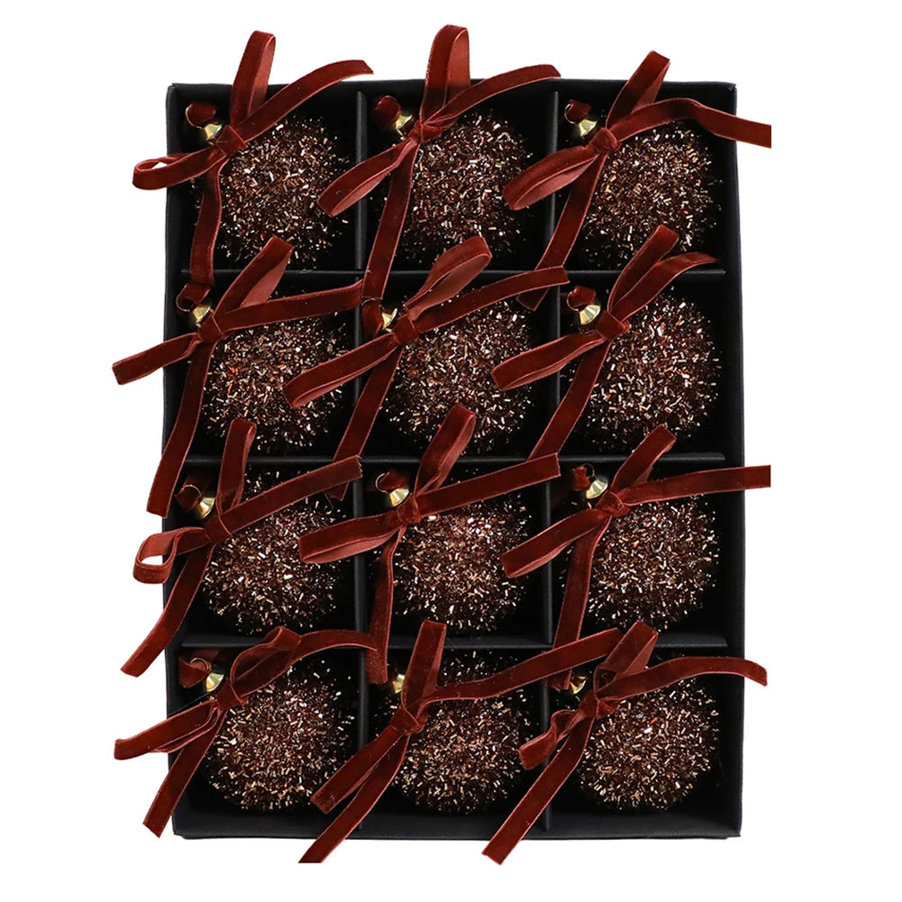 KugelKunst Weihnachtskugeln-Set Glänzend-12er Pack - Durchmesser 4 cm